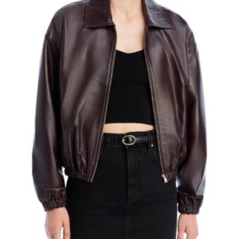NWOT Nour Hammour Luna Leather Jacket